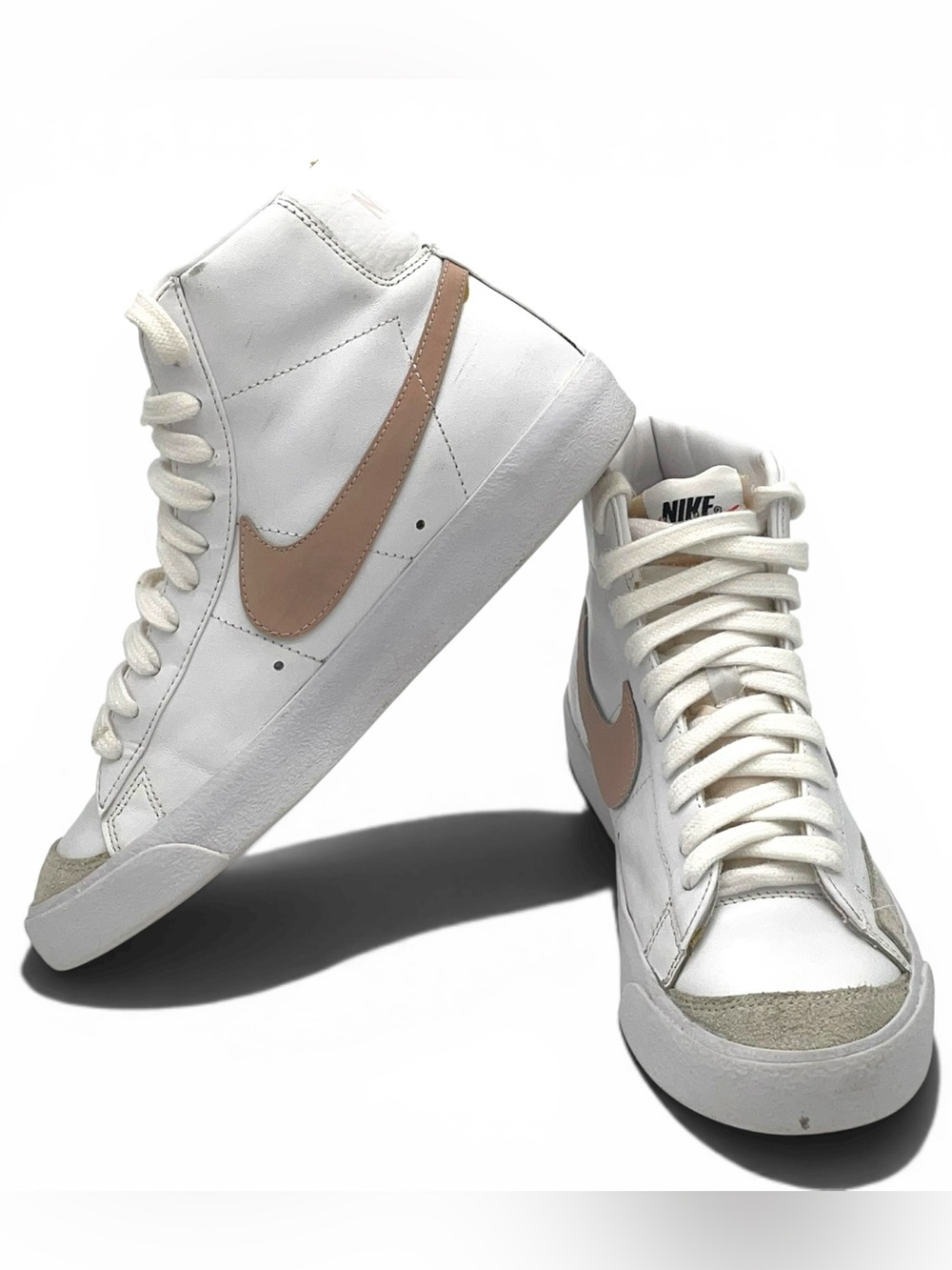 Nike Blazer Mid β77 Vintage Size 8 White Pink Swoosh Casual Sneakers - Picture 8 of 11
